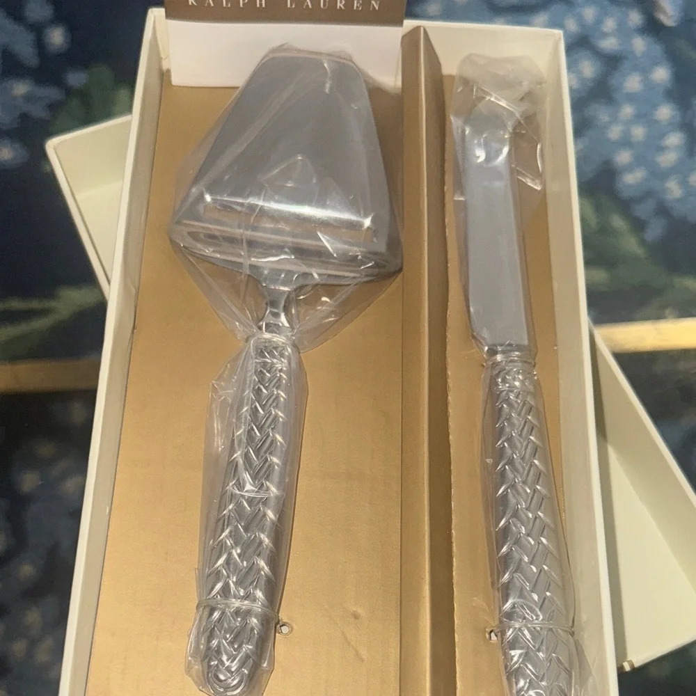 Ralph Lauren Equestrian Silver Cheese Knife and Slicer Set
